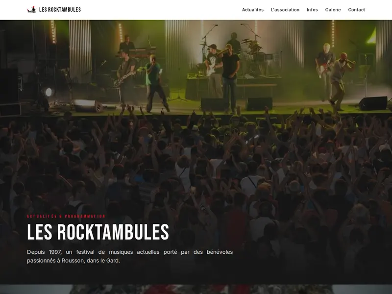 Réalisation pour Les Rocktambules, secteur Association / Festival de musique