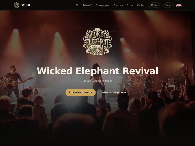 Réalisation pour Wicked Elephant Revival (W.E.R), secteur Groupe de musique